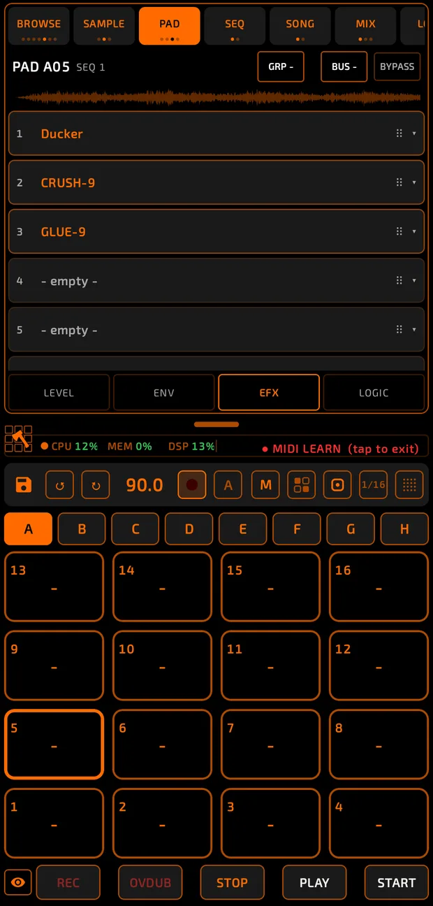Midi learn