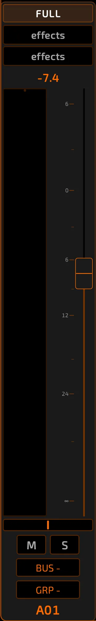 Mixer channel strip
