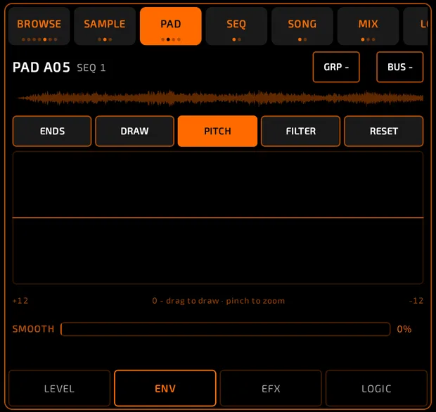 Pitch envelope