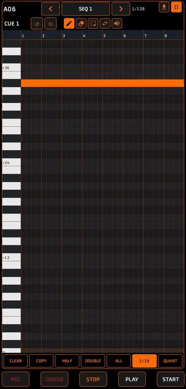 The piano roll
